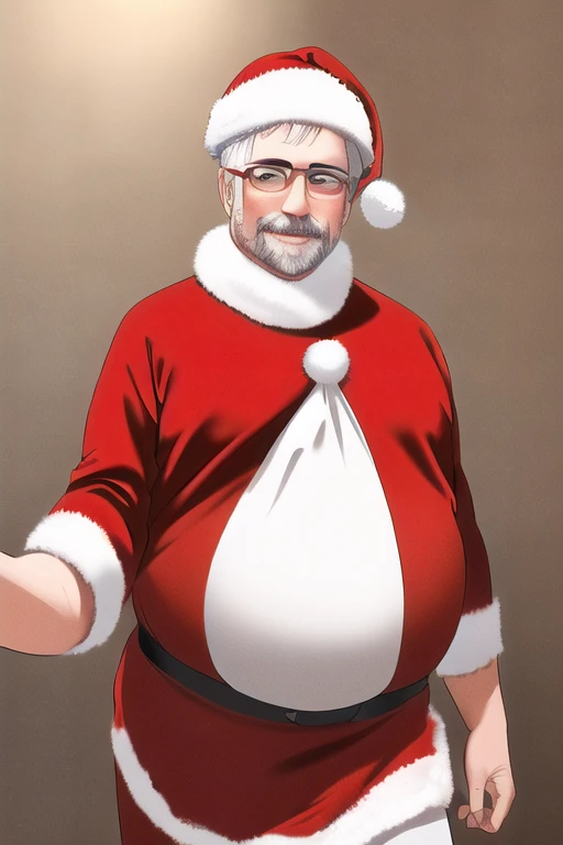 [NovelAI] мужчина среднего возраста Санта Клаус [Иллюстрация]